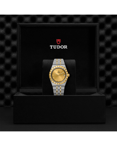Tudor Royal 34 mm steel case, Yellow gold bezel (watches)
